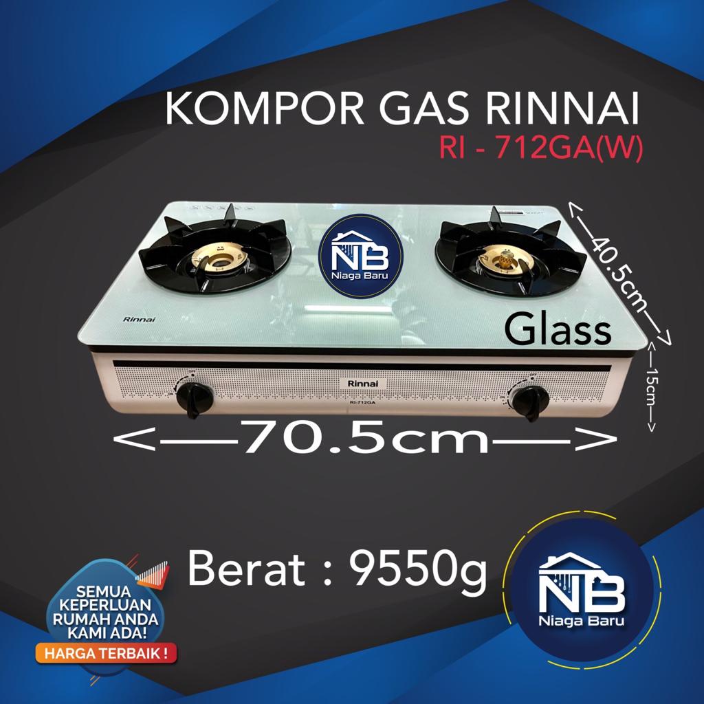 Jual Kompor Gas Rinnai 2 Tungku Ri 712 Ga W Shopee Indonesia
