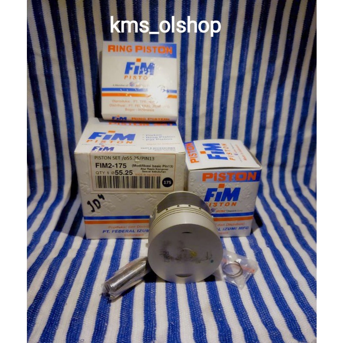 Piston Kit Fim 2 Size 53.5/STD, 53.75/025, 54/050, 54.5/100, 54.75/125, 55/150, 55.25/175 (Modifikasi Basic Pin 13)