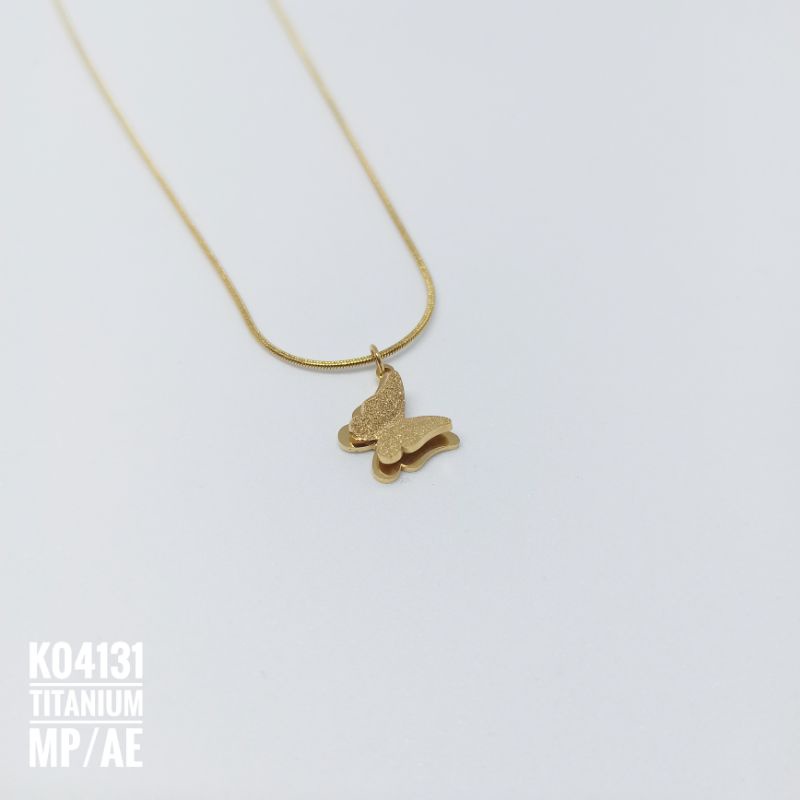 Kalung Titanium Kupu Rantai Belut K04131