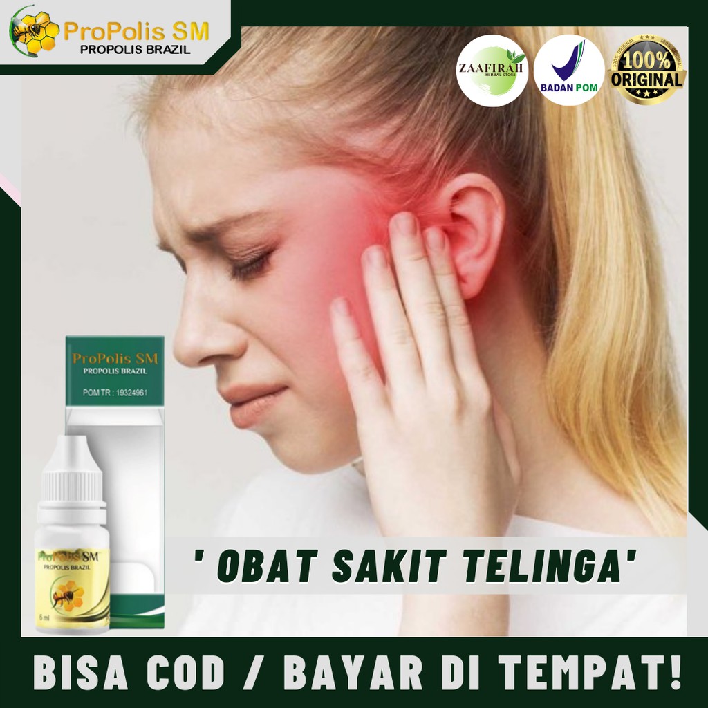 Obat Tetes Sakit Telinga Kiri Kanan Telinga Berdenyut Bengkak Keluar Cairan Bau Propolis Brazil Sm Shopee Indonesia