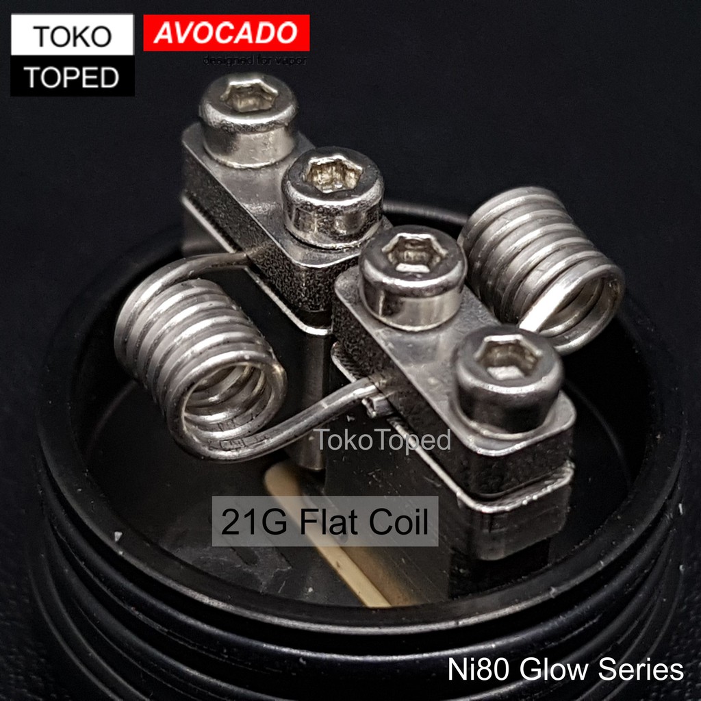 Authentic Avocado 21 GAUGE FLAT COIL Ni80 Coil 0.22 ohm | 0.6mm ribbon