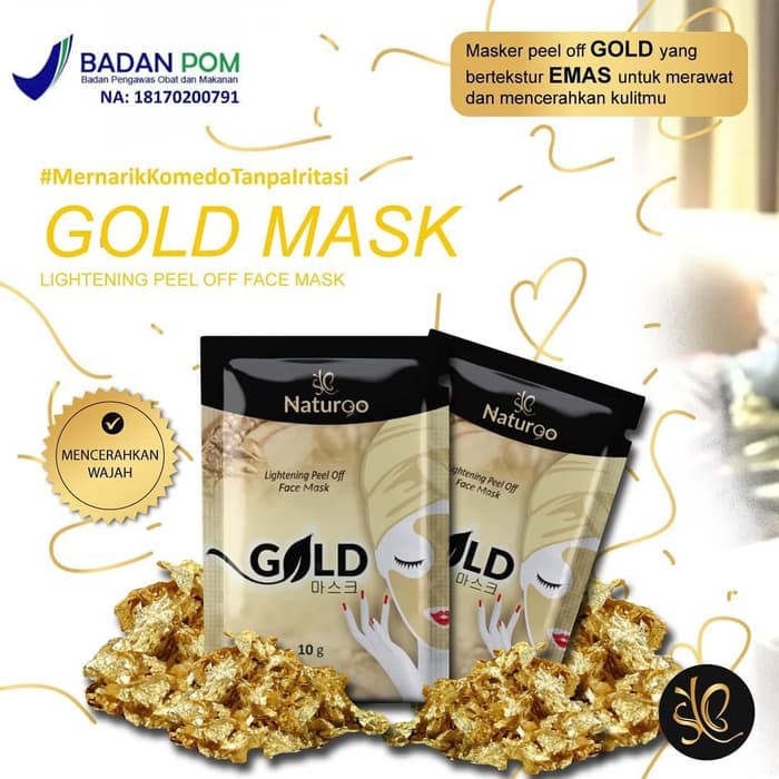 HANASUI NATURGO GOLD MASK/ MASKER EMAS SYB ORIGINAL BPOM