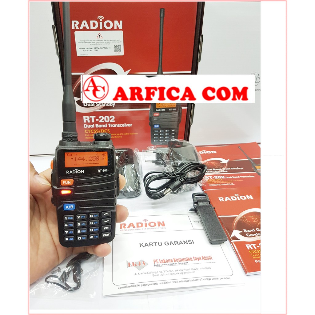 HT RADION RT 202 RT202 RT-202 DUALBAND ORIGINAL GARANSI RESMI