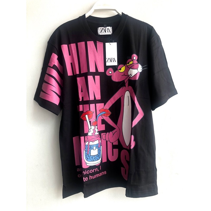 T shirt pink panther premium / kaos zara premium pink panther