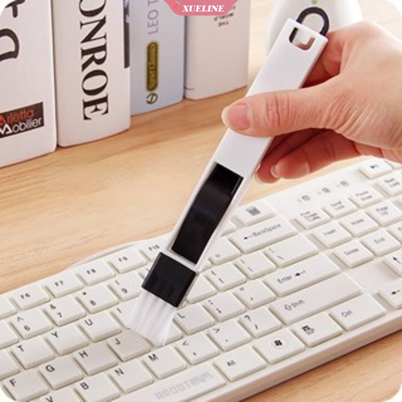 Sikat Pembersih 2 In 1 Portable Ukuran Kecil Untuk Keyboard / Jendela