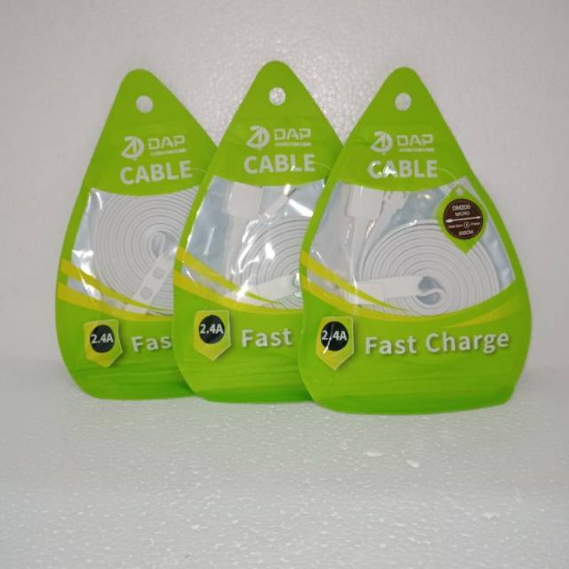 Kabel Data DAP DM200 2.4A FastCharging Original Kabel Casan DAP DM200 For Android Micro