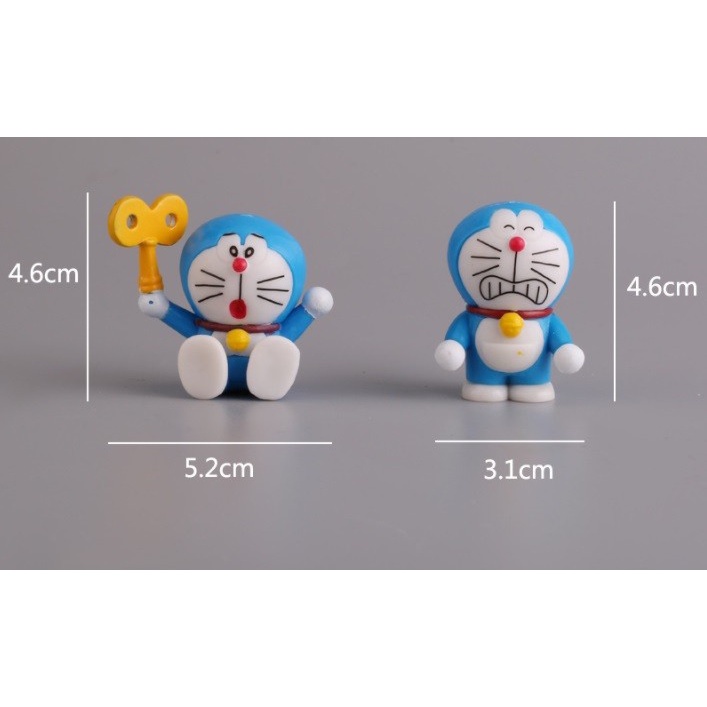 Topper Kue Mini Action Figure Doraemon Set isi 6 High Quality Import