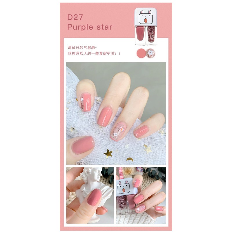 (9-28) FNY 2IN1 PEEL OFF KOREA NAIL POLISH 2 WARNA HALAL MUSLIMAH WATER BASED KUTEK NON PEEL OFF