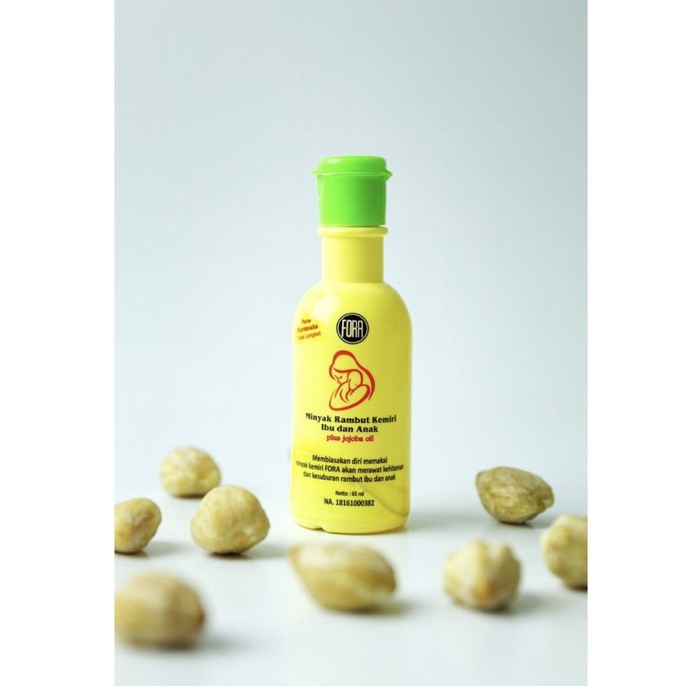 Fora Minyak Kemiri + Jojoba Oil 65ML Penebal Alis Penumbuh Rambut / Candlenut Oil