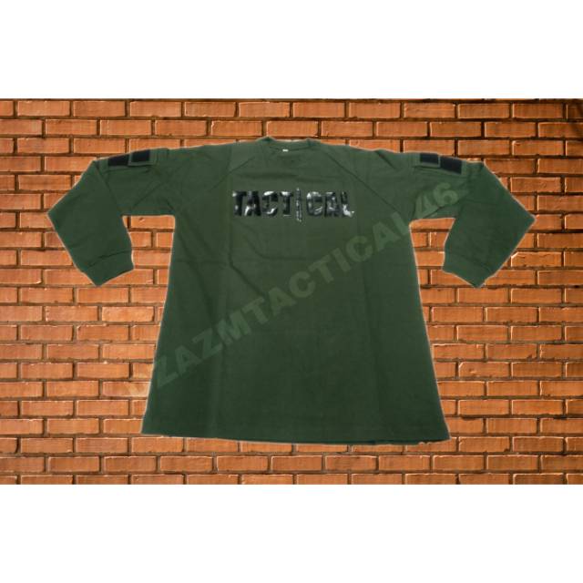 Kaos tactical panjang hijau army