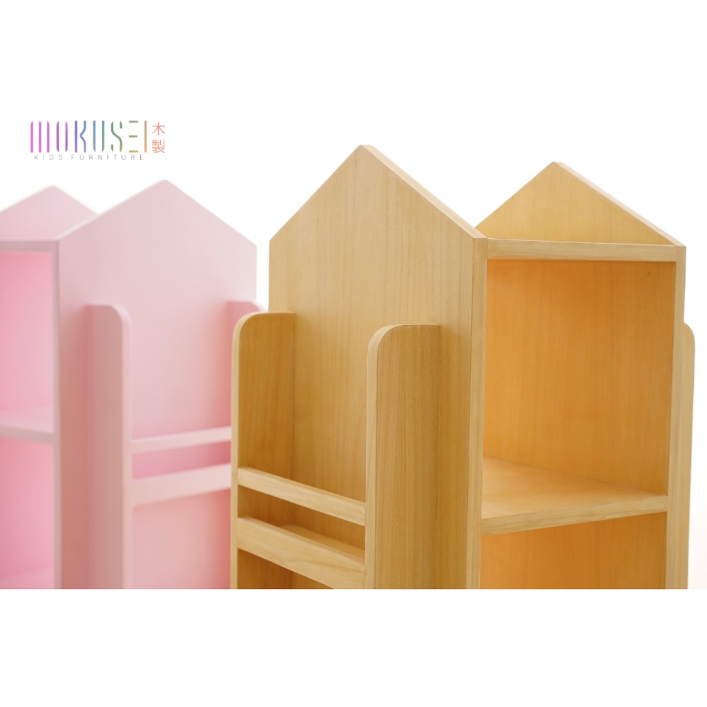 Satsurou Bookshelf Rotating Book Shelf Rak buku Rak Buku Anak Rak Putar