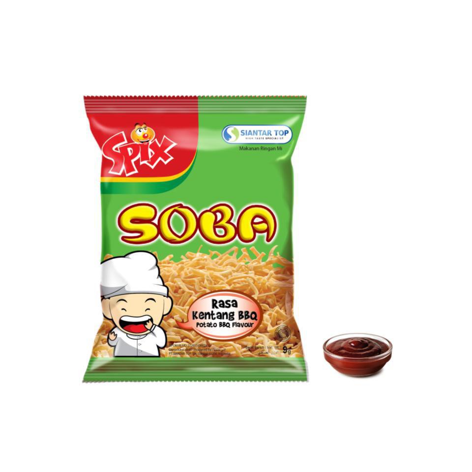 

SIANTAR TOP Spix Soba Mie Potato BBQ 10 g x 20 Promo Snack