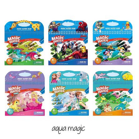 AQUA MAGIC BOOK - Animal/dino/ frozen/ avenger/water magic/ waterdoodle/ water doodle