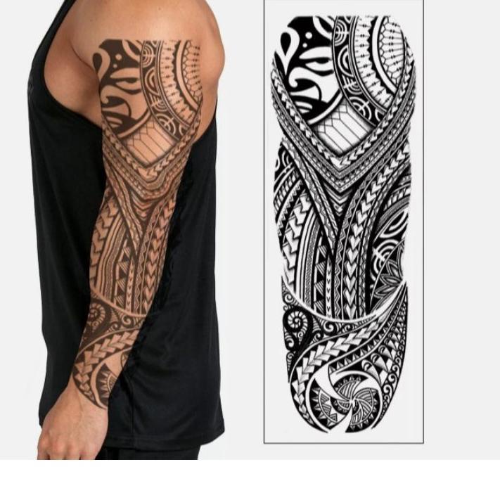 tatto temporer full tangan teribal maori tahan lama anti air ..