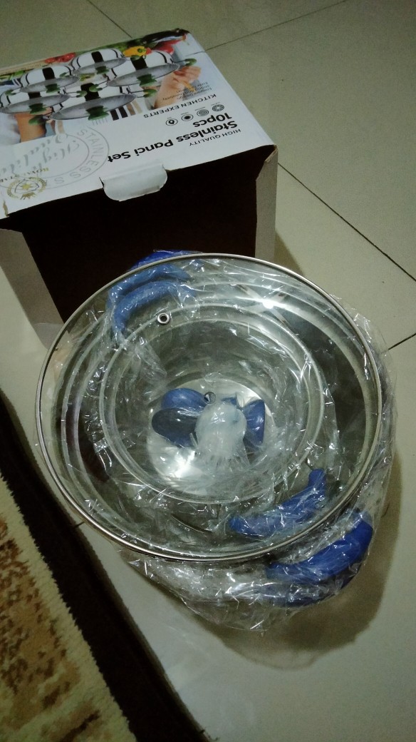 Panci Set M225a 16/24 Tutup Kaca Stainless - Stock Pot Serbaguna