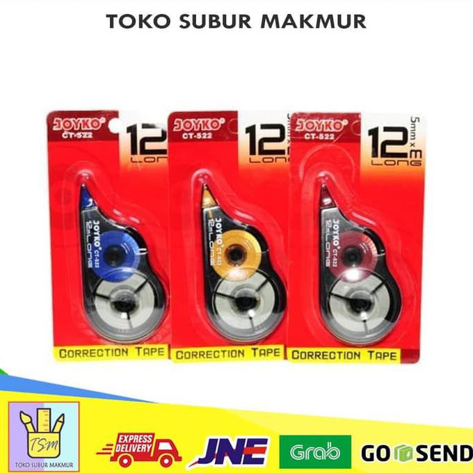 

[ECER] CORRECTION TAPE 12 METER ORI / PASTEL CT522 - JOYKO