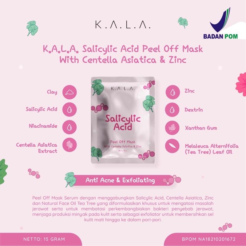 [BPOM] KALA Peel Off Mask &amp; Wash Off Mask Serum Series