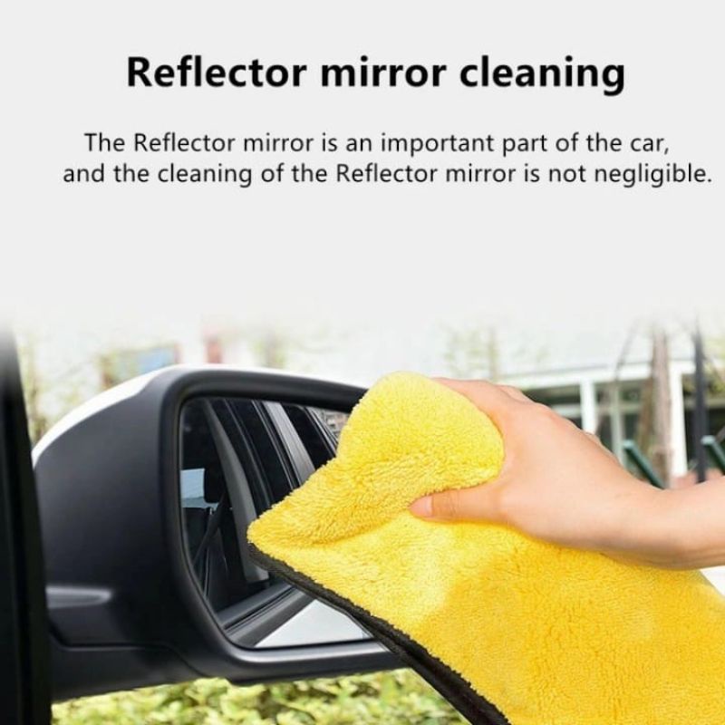 Kain Lap Microfiber 30x30 Mobil Motor Kain Lap Kuning Lembut Serap Air Kain Lap Meja Dapur Kaca Anti Lecet Otomotif Towel