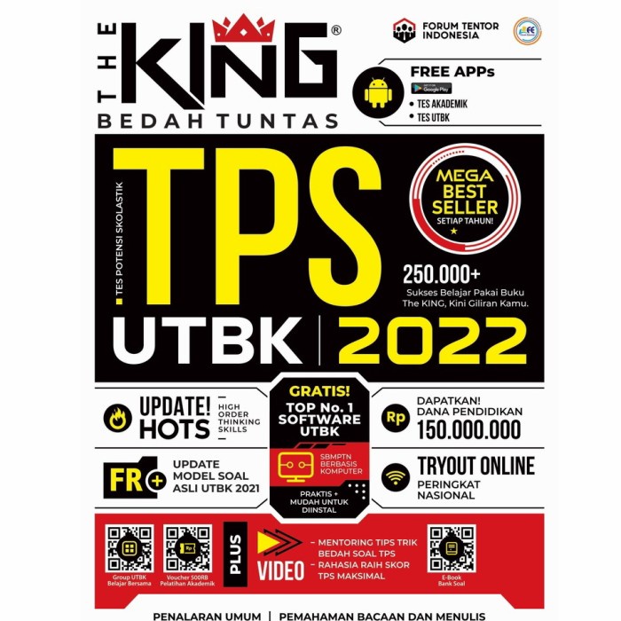 

❤BISA COD❤ BUKU BEST SELLER THE KING BEDAH TUNTAS TPS UTBK 2022 - Terbaru..!!