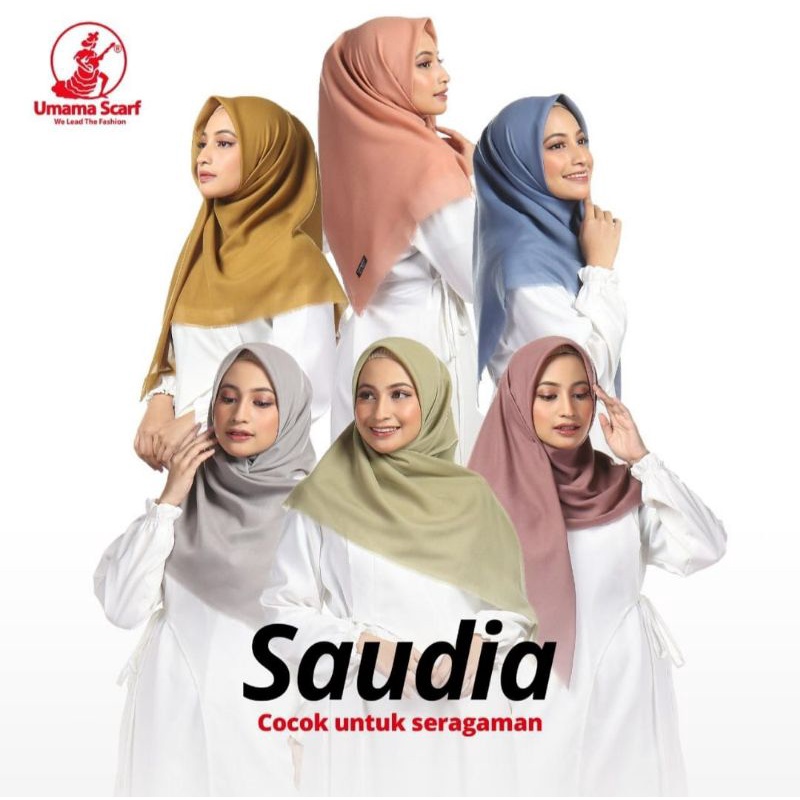 (paket usaha 100pcs) HIJAB/KERUDUNG SEKOLAH SEGI EMPAT POLOS  SAUDIA PREMIUM TEBAL JILBAB ANAK SMA S