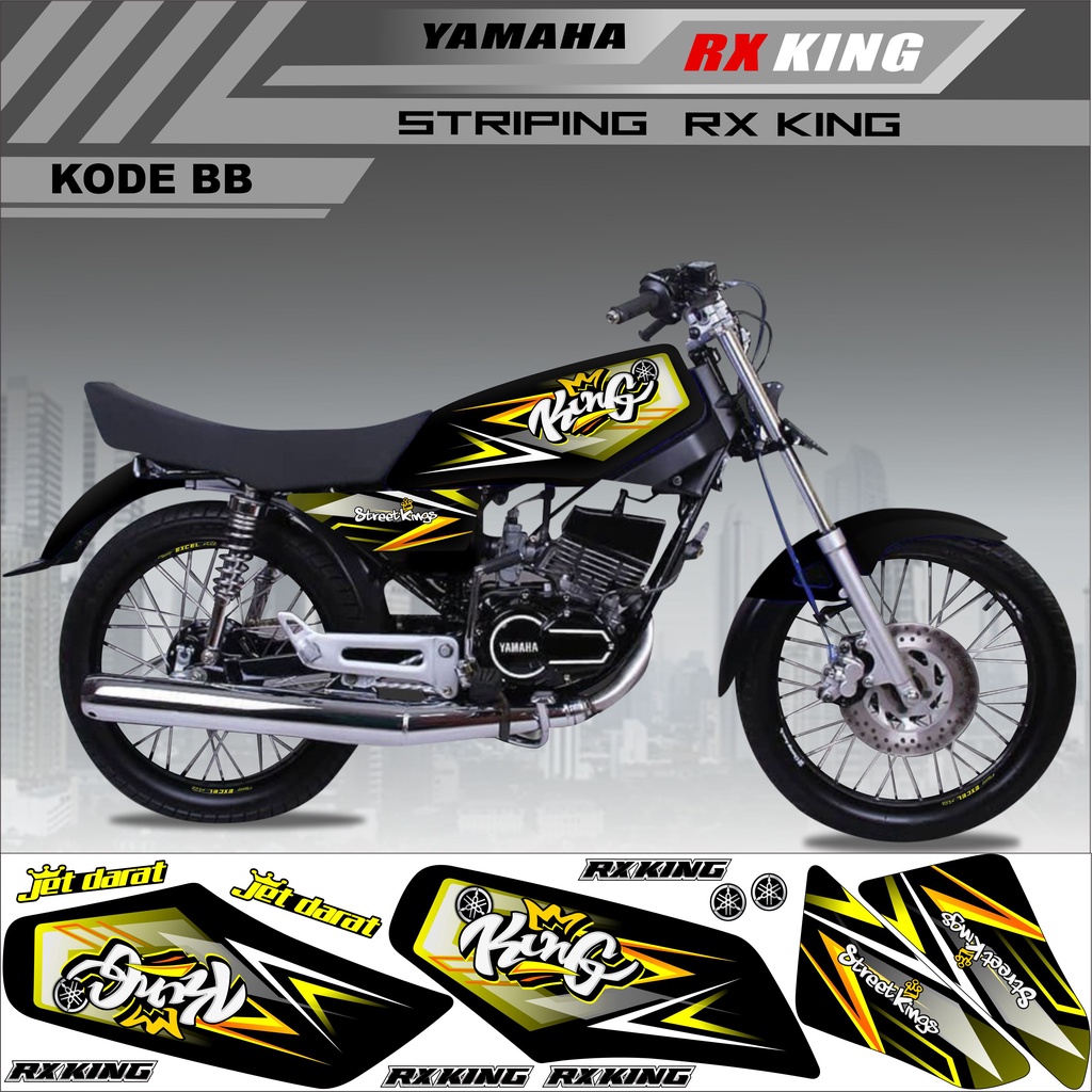 Sticker Rx King Variasi Stiker Striping Rx King Kode BB