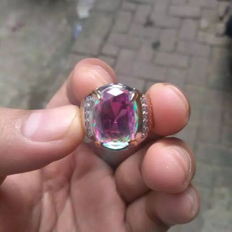 Cincin Batu Akik Kalimaya India Cutting (Z)