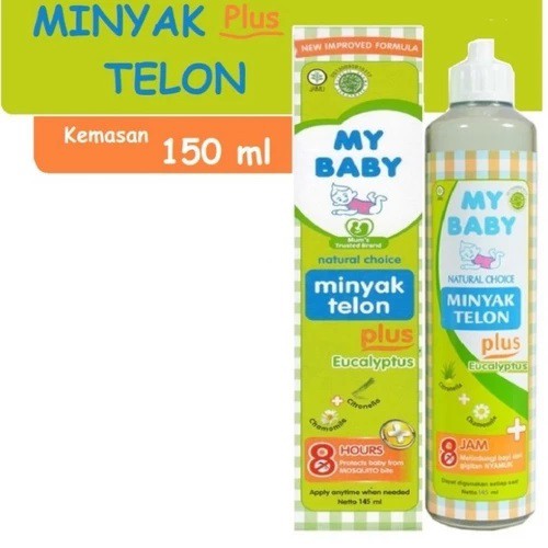 My Baby Minyak Telon Plus Eucalyptus 150mL / 150 mL TAHAN 8 JAM (Chamomile + Citronella)