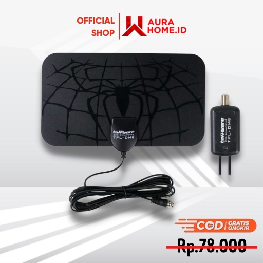 Antena TV Digital DVB-T2 High Gain 25dB + Amplifier / Antena Penguat Sinyal Tv Tp Tivi Televisi Digi