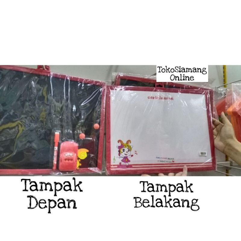 

2 Warna Papan Tulis Anak Bolak Balik Hitam dan Putih