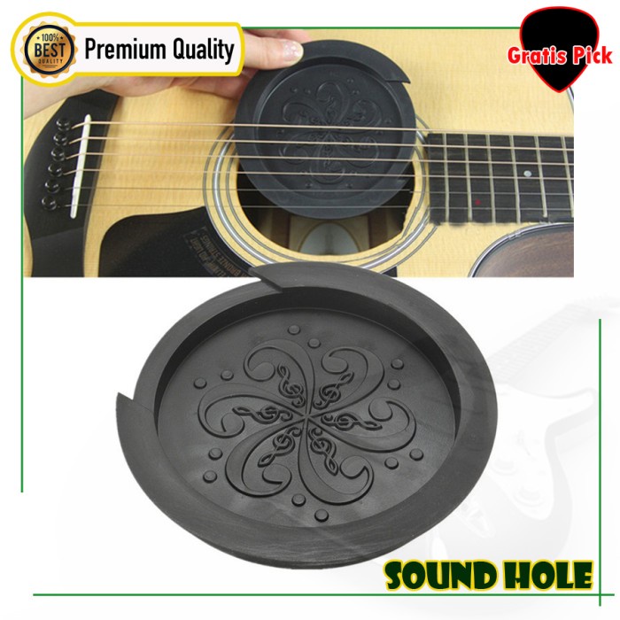 Sound Hole Penutup Lubang Gitar Akustik 10 cm Peredam Gitar Akustik