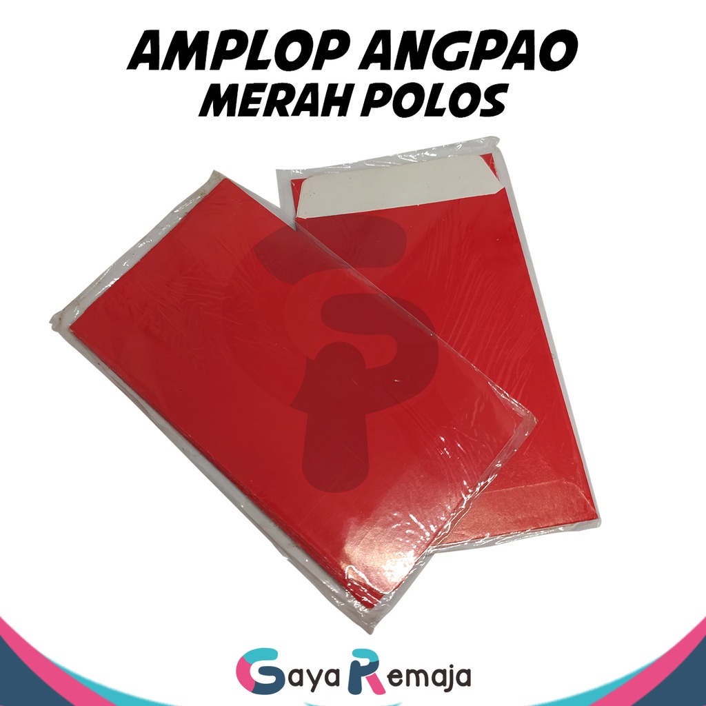 

Amplop Angpau Natal Merah Polos | Motif 1 pak isi 10 pcs