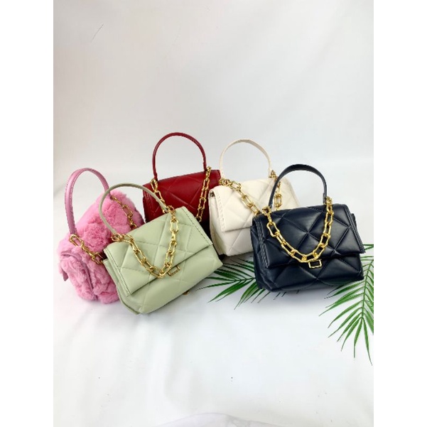 TAS SELEMPANG WANITA CK / 860 TAS SANDANG WANITA /TAS RANTAI /TAS BULU BULU