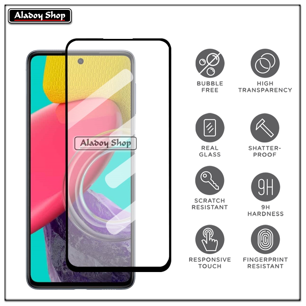 PROMO 3 IN 1 PAKET Tempered Glass Samsung M53 2022 Free Tempered Glass Camera dan Skin Carbon