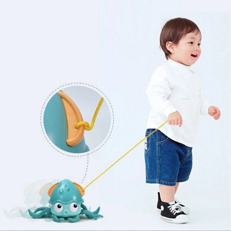 Mainan Mandi Bayi Boneka Octopus Gurita Kepiting Berjalan Renang Terbaru Walking Crab Baby Bath Swim Toys Edukasi