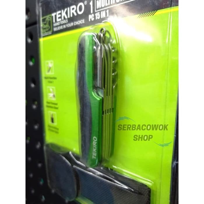 Tekiro Pisau Lipat Multifungsi 15 in 1 Multifunction Knife Termurah