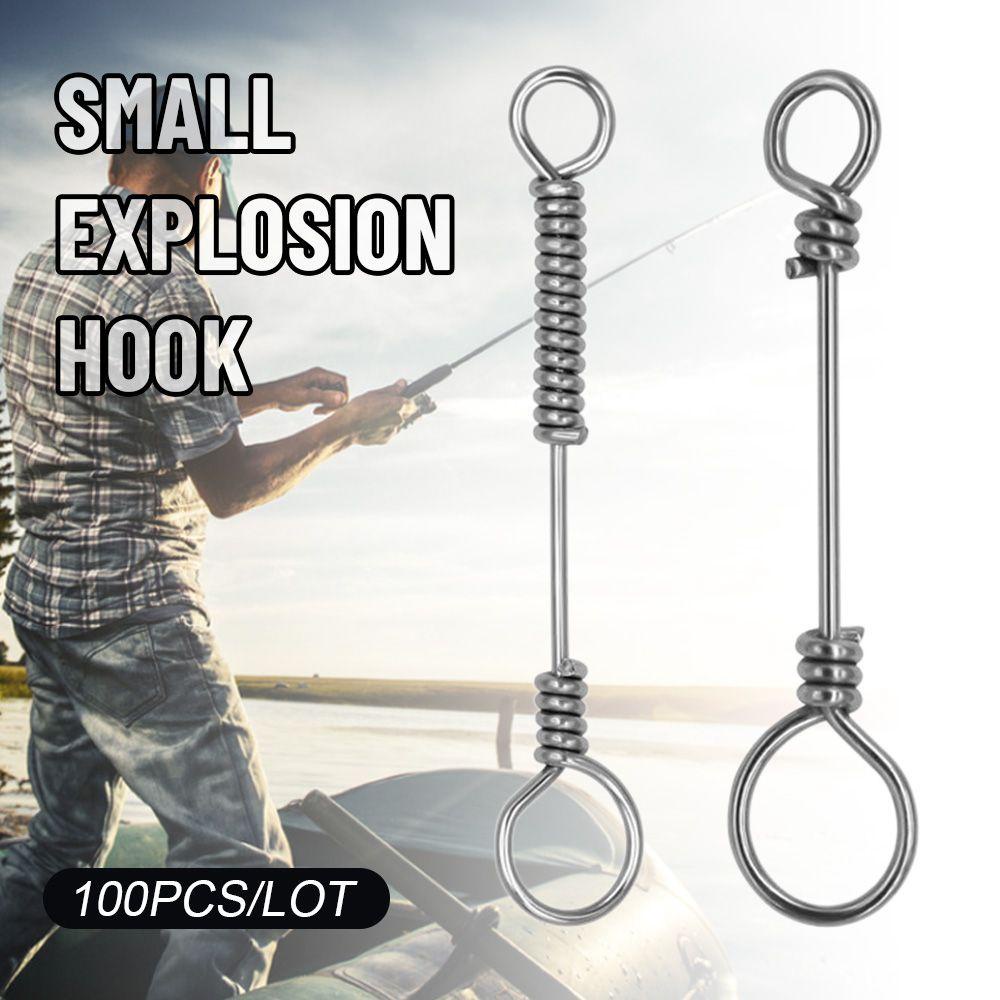 Preva 2Pcs Explosion hook spring tray Gaya Baru Metode Pemimpin Kait Meledak Sambung Umpan Pancing