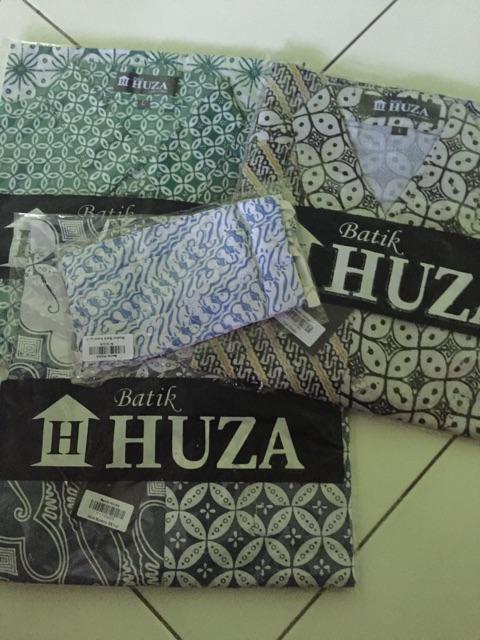 Kemeja Pria Atasan Batik Mareno Lengan Pendek Bahan Katun Regular Fit Batik Huza