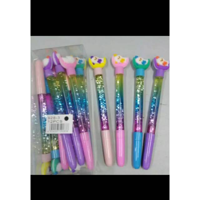 

Pulpen Glitter Domba Bulan lucu isi 12 pcs