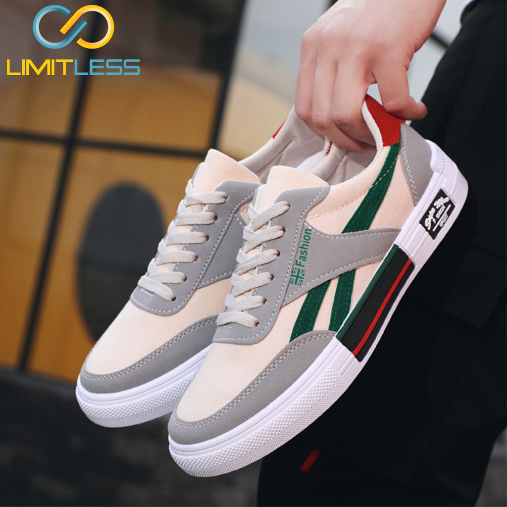 Sepatu Pria Import Sneakers Korean Style Sneakers Putih Pria Sepatu Cowok Casual Slip On Panarybody