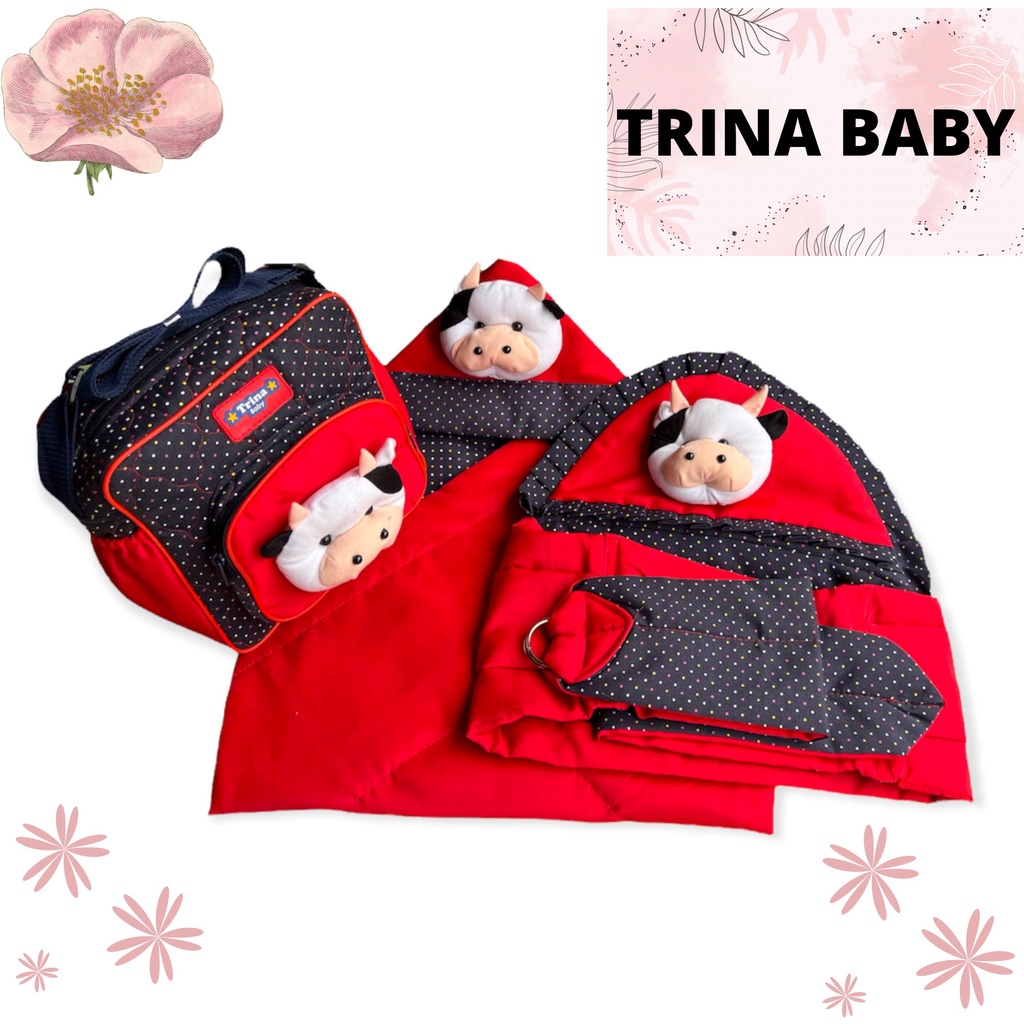 Set Gendongan Tas kecil dan selimut 3 in 1 boneka sapi terbaru dan termurah