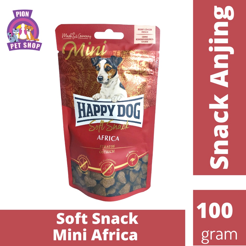 Happy Dog Soft Snack Mini Africa 100gr - Cemilan Anjing