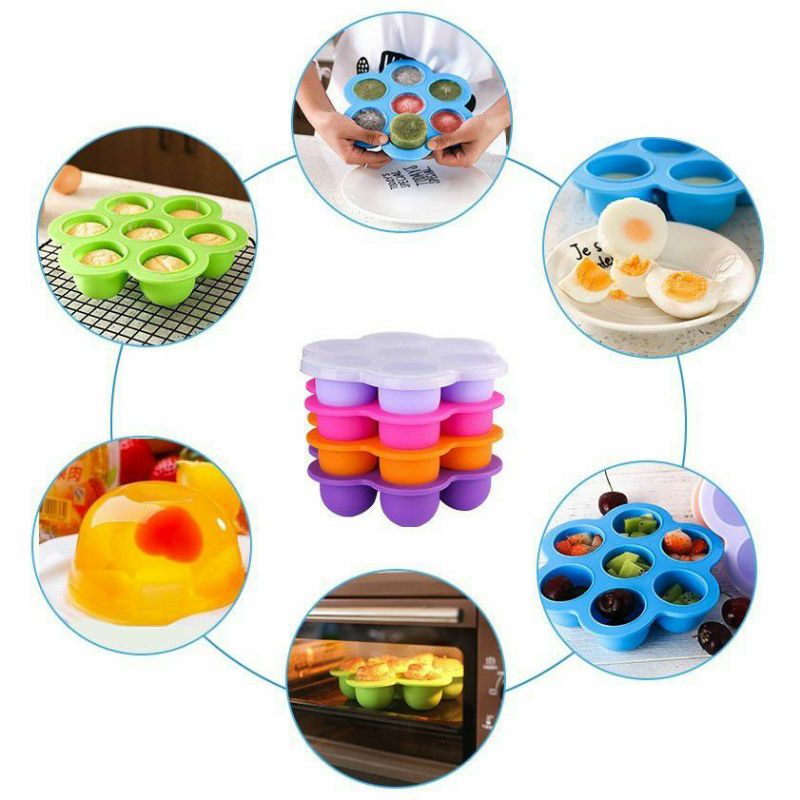 Silicone Weaning Baby Food Silicone Freezer Tray Storage Container BPA Free 7x30ml