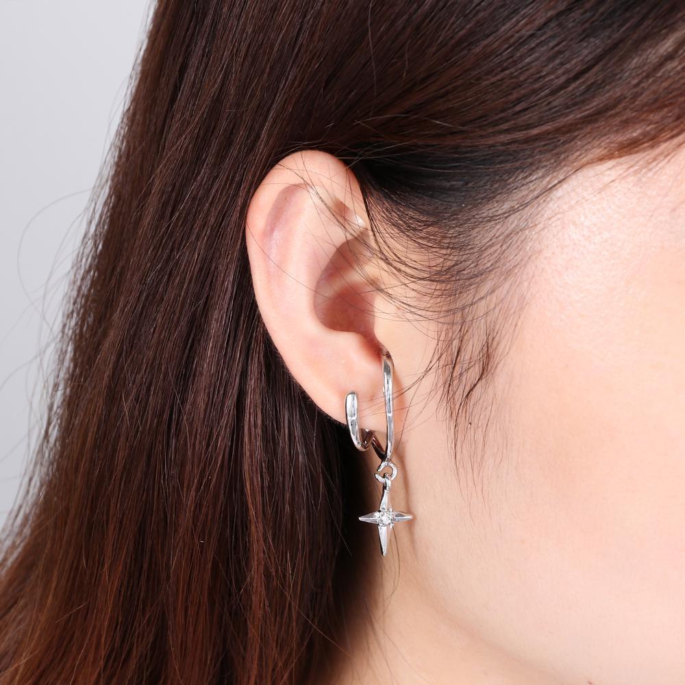 Preva Cuff Earrings Pesta Klip Telinga Punk Perhiasan Tanpa Tindik Amethyst Ear Cuff