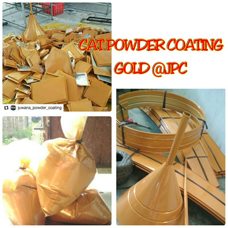 (JPC) SERBUK CAT GOLD 1kg Bubuk Untuk Powder Coating