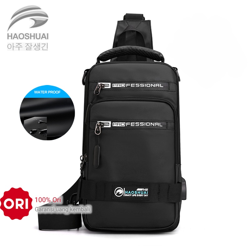 HAOSHUAI 1100-14 Tas Selempang Pria Waistbag Pria Waterproof WATCHKITE WKOS