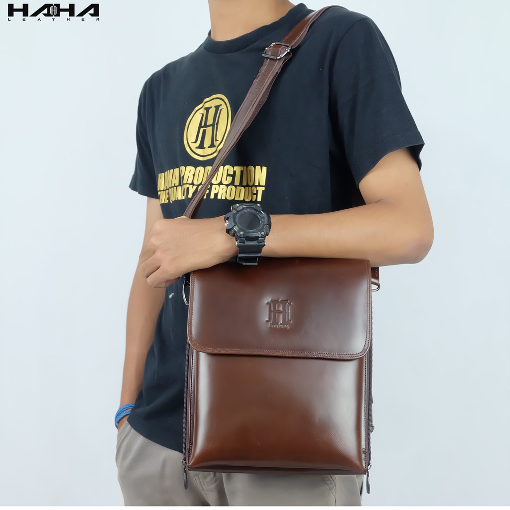 BELLARD Tas Kulit Sapi Slingbag Tas Selempang Tas Pria Laki Tas Tablet - Originale Leather Bag