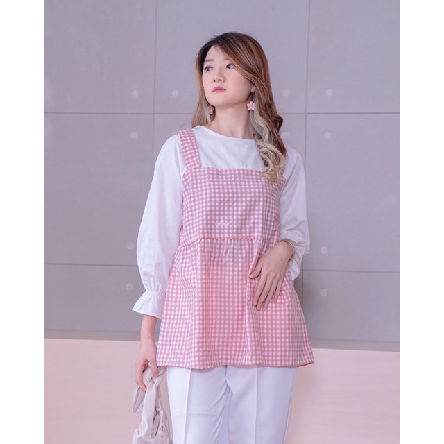 ISUKA FASHION Alirah Top Atasan Wanita Jumbo Kemeja Wanita Pakaian Wanita Jumbo-2