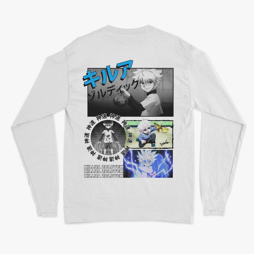 Longsleeve Killua Bloodlust Hunter X Hunter Anime Manga Premium Unisex