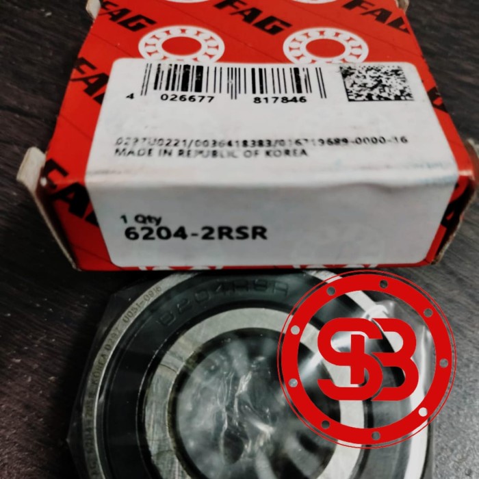 Bearing 6204 2RS / 6204 2RS C3 FAG ORIGINAL