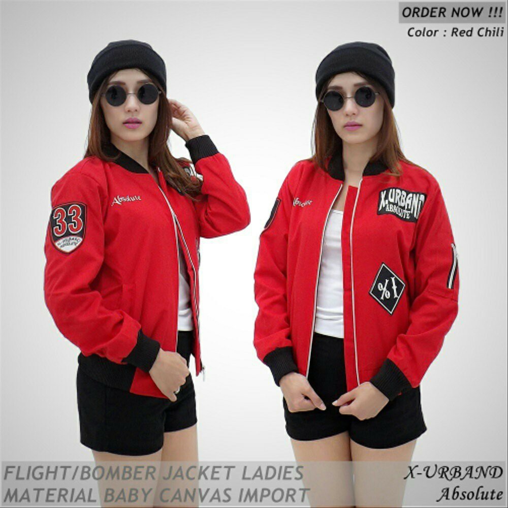 Termurah jacket bomber merah cewe x-urband Berkualitas